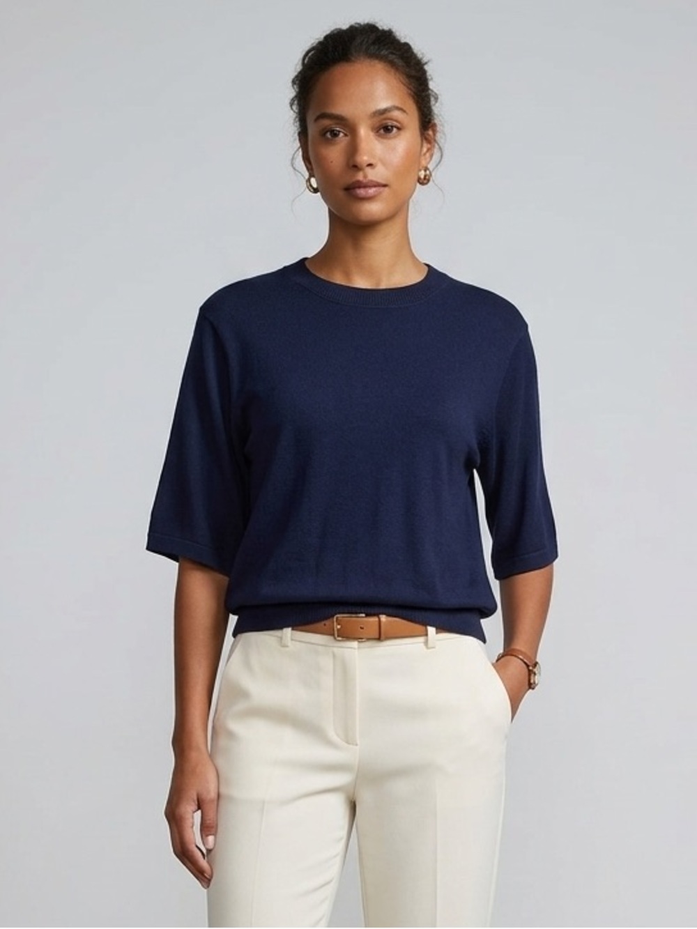LMT: DKNY Sport Navy Lightweight Knit Sweater